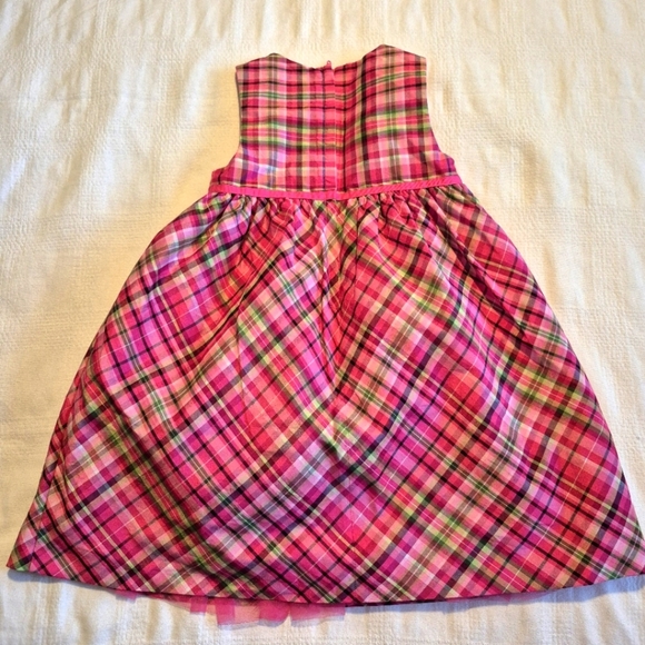 Gymboree girls size 4T Cherry All the Way duppioni plaid dress fully lined - Picture 4 of 5